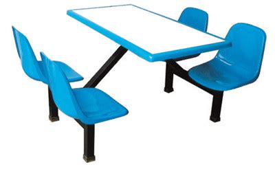 四人玻璃钢连体餐桌 - 快餐桌椅系列 - 成都厨房设备|四川厨具设备|成都食堂设备|四川点金厨房设备有限公司
