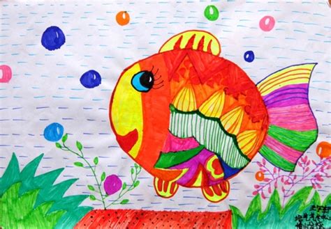 幼儿绘画作品：美丽的鱼 - 绘画作品