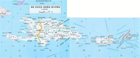 多米尼加地图图片