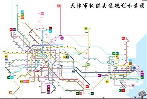 天津地铁建设总体规划图- 天津本地宝