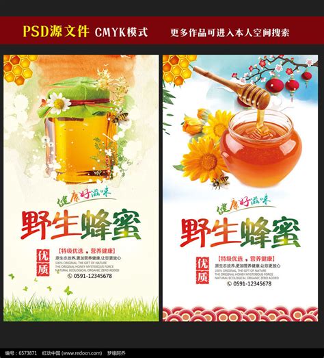 野生蜂蜜促销海报模板图片下载_红动中国