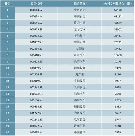2020年中国上市公司研发专利数量排行榜（TOP100） - 锐观网