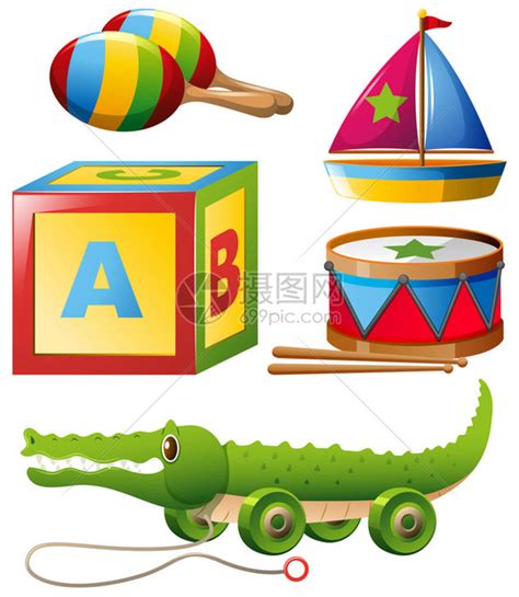 成套图示中不同类型的玩具类型插画图片下载-正版图片402319806-摄图网