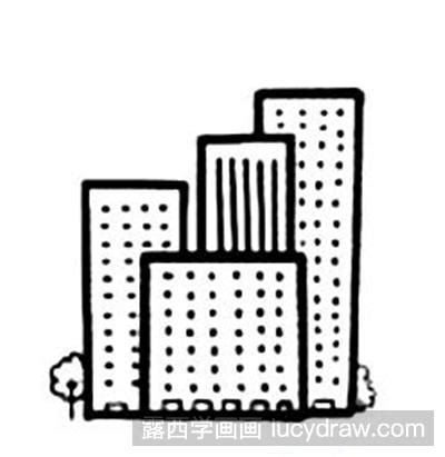 简笔画教程：高楼大厦的画法-露西学画画