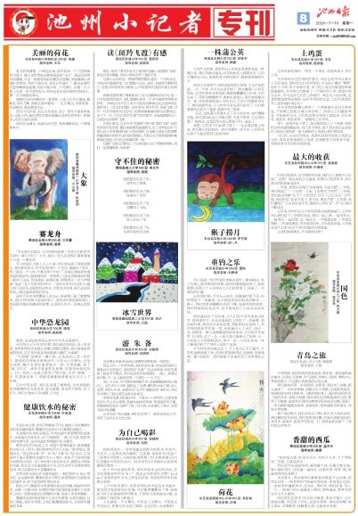 池州日报2023年07月10日 第A8版:池州小记者专刊 数字报电子报电子版