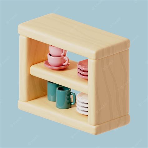 Free PSD | 3d icon of furniture with shelf