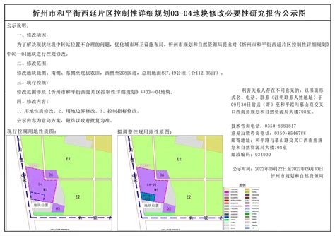 忻州市和平街西延片区控制性详细规划03-04地块修改必要性研究报告公示图