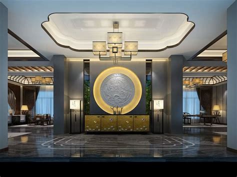 【新中式风格酒楼设计】推荐这家重庆酒楼设计效果图_重庆酒楼宴会设计-站酷ZCOOL