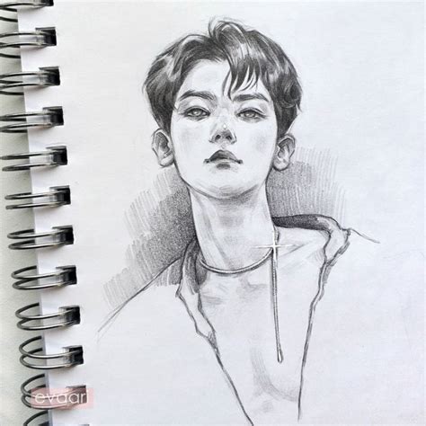 素描男生头像非主流