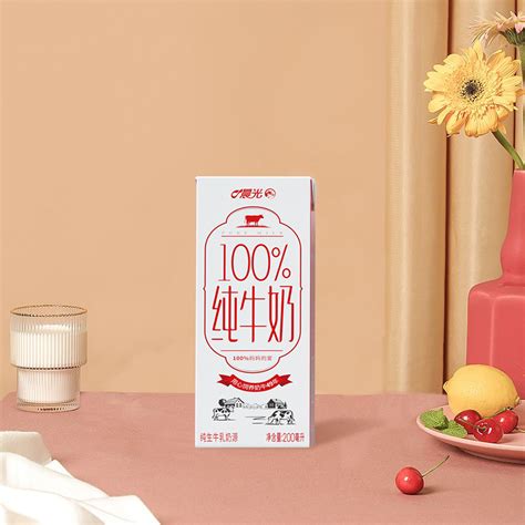 晨光100%纯牛奶200ml*12*2苗条砖礼盒装营养早餐奶