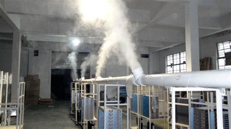 厂房温湿度改善方案_力创高压喷雾加湿设备
