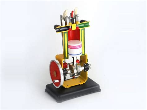 发动机-四冲程柴油机简易演示模型3D图纸STEP格式_STEP_模型图纸下载 – 懒石网