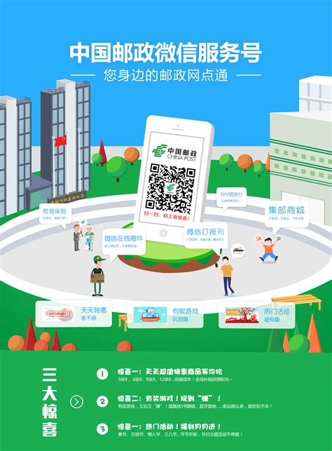 中国邮政官位微信服务号宣传海报|平面|品牌|P先生__ - 原创作品 - 站酷 (ZCOOL)