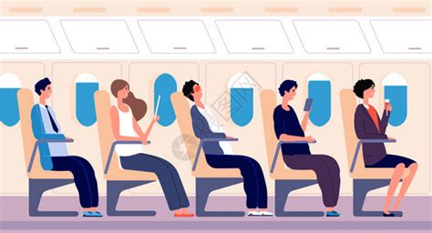 飞机上乘客航空运输和旅游矢量平面概念插画图片下载-正版图片306777001-摄图网