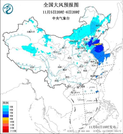 海上大风黄色预警：渤海黄海东海部分海域阵风10至11级-资讯-中国天气网