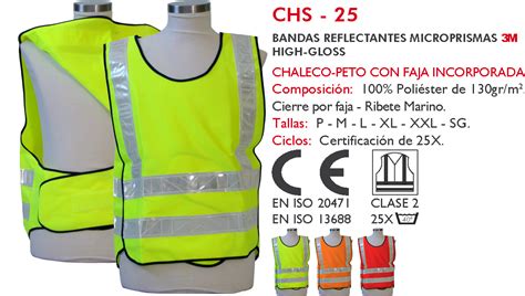CHS 25 Certificat norme européenne EN ISO 20471 et EN ISO 13688