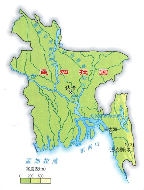 高清孟加拉国地形图_世界地图_初高中地理网