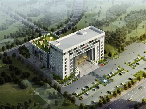 荆门开发区法院办公楼效果图下载-光辉城市
