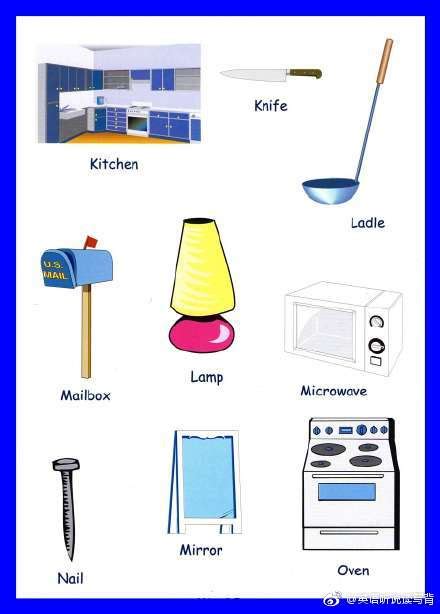 家居用品常用英语词汇图文对照__财经头条