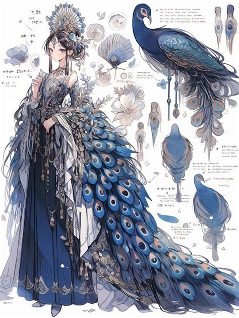 古风孔雀拟人头像女生版