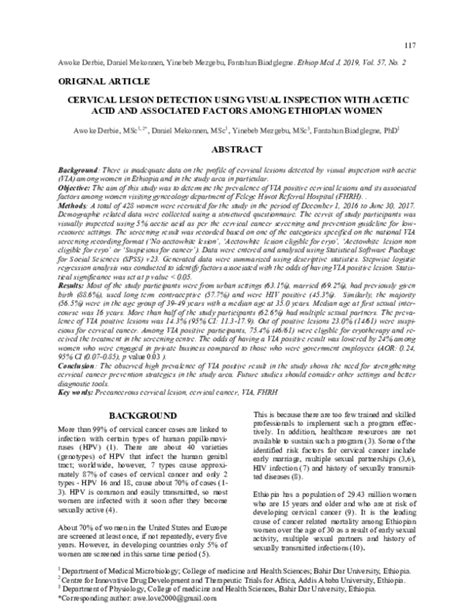(PDF) Cervical Lesion Detection Using Visual Inspection with Acetic ...