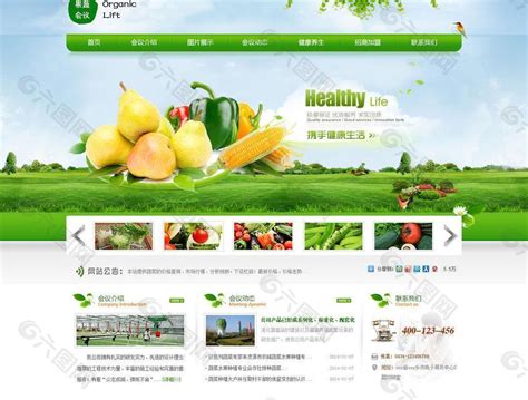 生态农业企业网站图片网页UI图片素材模板下载(图片编号767405)_六图网手机版