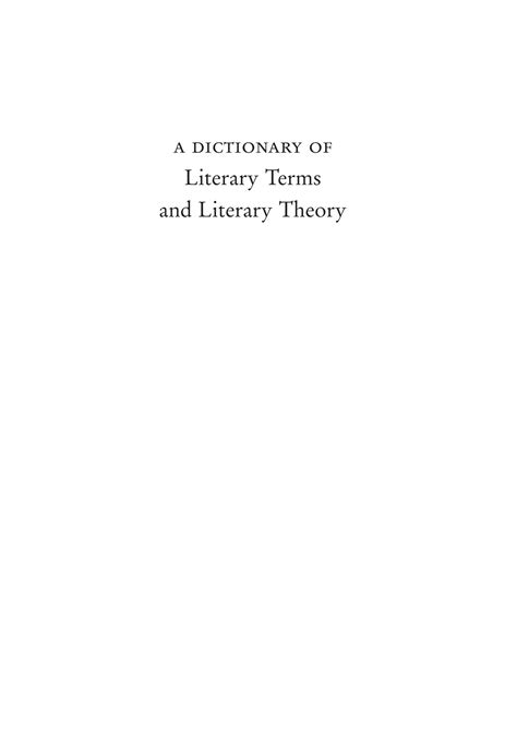 电子书-文学术语和文学理论词典第五版（英）_文库-报告厅