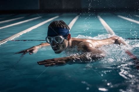 一个游着泳的男人高清图片下载-正版图片600277856-摄图网