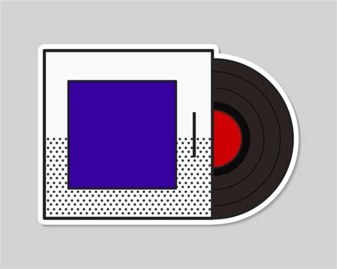 Free Vector | Color pop art vinyl vintage vector sticker