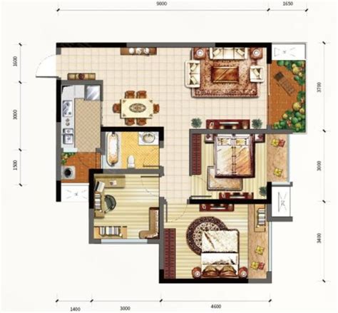 重庆市渝北区 金科天元道4室2厅2卫 122m²-v2户型图 - 小区户型图 -躺平设计家