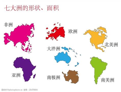 七大洲地图图片