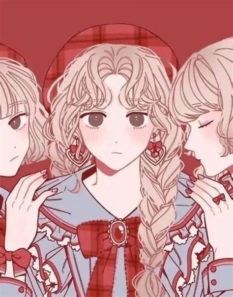 甜美女生动漫头像三人图片