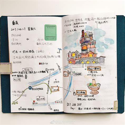 丽江旅游手帐图片