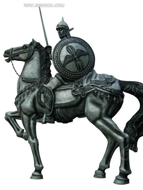 中世纪骑士雕塑图像素材PSD免费下载_红动中国