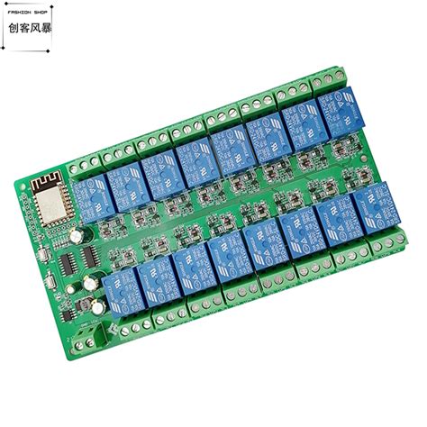ESP8266 WIFI 十六路继电器控制模块16通道开关模块ESP-12F开发板-淘宝网