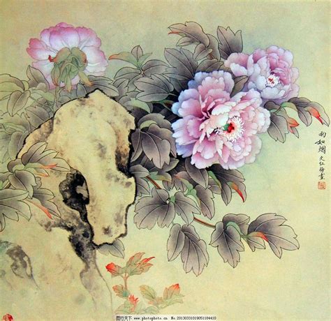 牡丹花图片工笔画铅笔画,工笔画牡丹花好画吗
