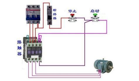 按钮开关怎样接线,(三相电)