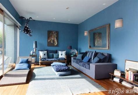 藍色墻壁配什么顏色沙發,精裝改造·簡約淡藍色的家