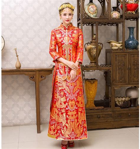 新娘红色旗袍多少钱,传统的红色旗袍