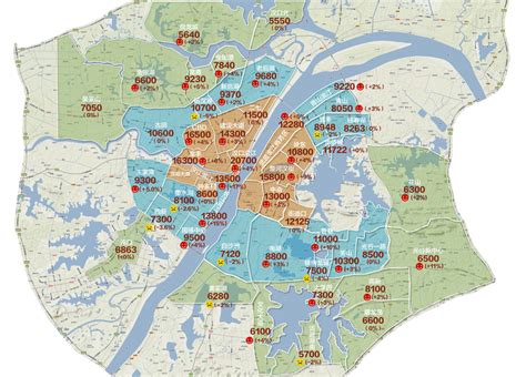 武汉城市房价分布地图,武汉现在的房价多少一平米