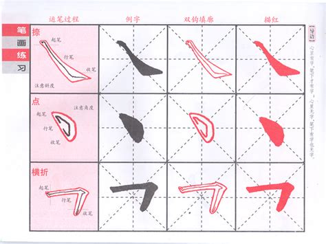 毛笔字帖基本笔画