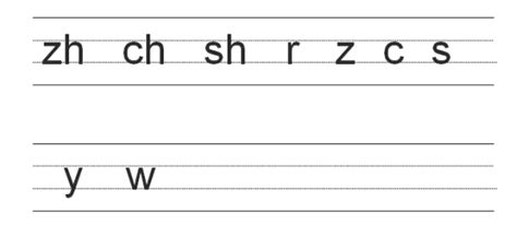 汉语拼音四线格大小写对照表,拼音表