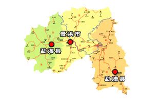 西双版纳旅游地图