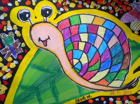 幼儿园画画蜗牛