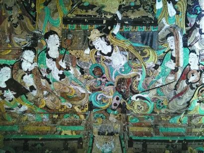 敦煌莫高窟，飞天壁画，中国佛教艺术宝库