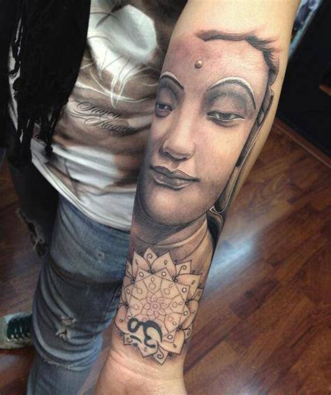如来半臂纹身手稿,佛教题材的花臂纹身推荐