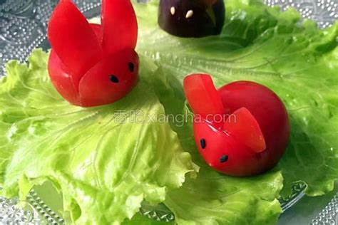 果盘西红柿小兔怎么做,用西红柿做果盘