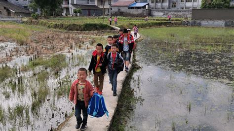 五个少年搭桥抬男孩上山