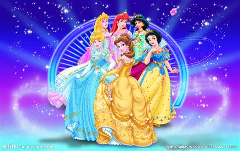 迪士尼公主動畫片海報,迪士尼經典動畫里的公主們