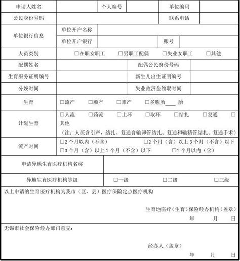广州职工生育就医申请表哪里下载